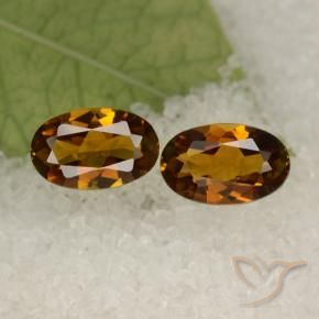 Pedras preciosas de Turmalina Castanho médio-escuro natural de 1.74 ct, oval, VVS