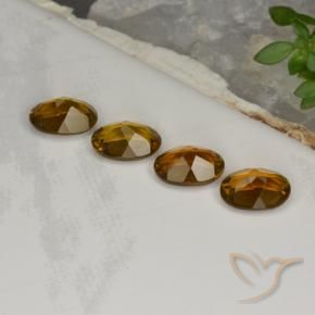 Pedras preciosas de Turmalina Marrom Caramelo natural de 3.08 ct, oval, VVS