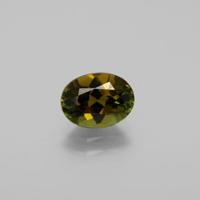 Turmalina Verde escuro Natural 1,28ct, Corte Oval, VS