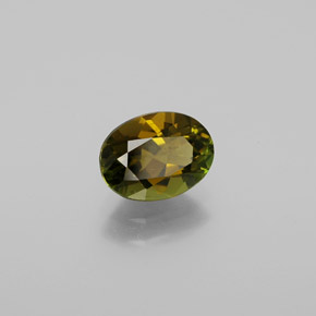 Turmalina Verde escuro Natural 1,28ct, Corte Oval, VS