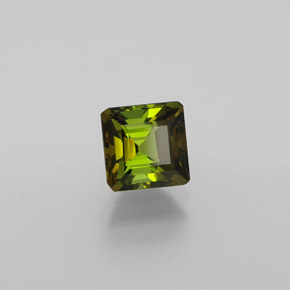 Turmalina Verde acastanhado Natural 1,45ct, Corte Esmeralda, VS