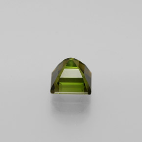 Turmalina Verde acastanhado Natural 1,45ct, Corte Esmeralda, VS