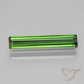 1.25ct Natural verde escuro Turmalina, Corte Esmeralda, VVS