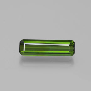 Turmalina verde escuro natural 1,79ct, corte esmeralda, VVS-VS