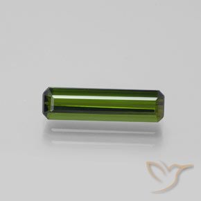 1.52ct Natural Verde escuro Turmalina, Corte Esmeralda, VVS-VS