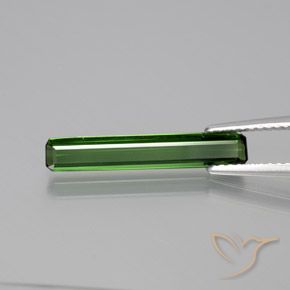 1.67ct Natural Verde escuro Turmalina, Corte Esmeralda, VVS-VS