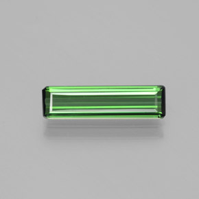 Turmalina verde natural 1,29ct, corte esmeralda, VVS-VS