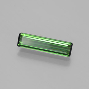 Turmalina verde natural 1,29ct, corte esmeralda, VVS-VS