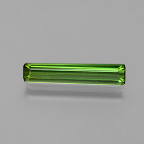 Turmalina verde escuro Natural 1.24ct, Corte Esmeralda, VVS-VS