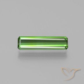 1.24ct Natural Verde médio Turmalina, Corte Esmeralda, VS