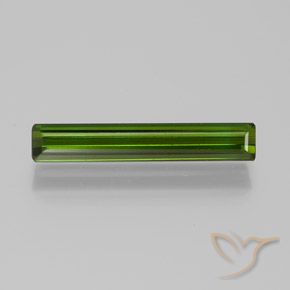 1.43ct Natural verde escuro Turmalina, Corte Esmeralda, VVS