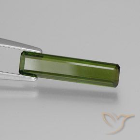 Turmalina Verde escuro Natural 1.24ct, Corte Octógono / Esmeralda, VVS