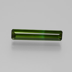 Turmalina Verde Terroso Natural 1,26ct, Corte Esmeralda, VVS