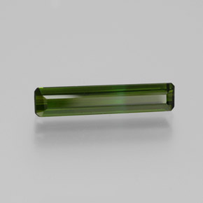Turmalina Verde Terroso Natural 1,26ct, Corte Esmeralda, VVS