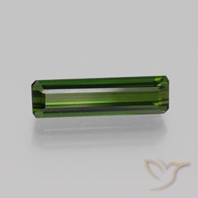 Turmalina Verde escuro Natural 1.97ct, Corte Esmeralda, VVS