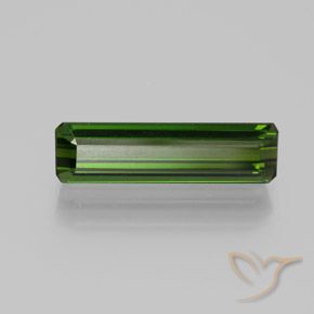 Turmalina Verde escuro Natural 1.97ct, Corte Esmeralda, VVS