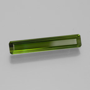 Turmalina verde escuro Natural 1,25ct, Corte Esmeralda, VVS-VS