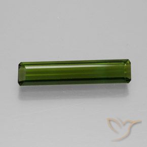 1.55ct Natural verde escuro Turmalina, Corte Esmeralda, VVS-VS