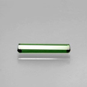 Turmalina verde escuro natural 1,05ct, corte esmeralda, VVS-VS