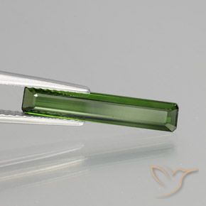 Turmalina Verde floresta Natural 1.35ct, Corte Octógono / Esmeralda, VVS-VS