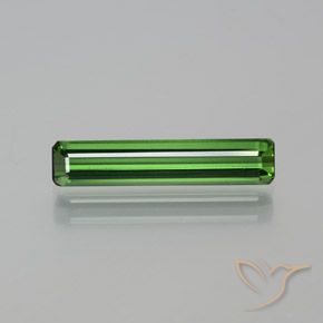 Turmalina verde médio natural 1,75ct, corte esmeralda, VVS