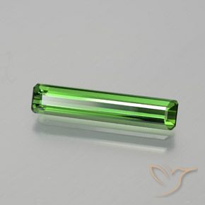 Turmalina verde médio natural 1,75ct, corte esmeralda, VVS