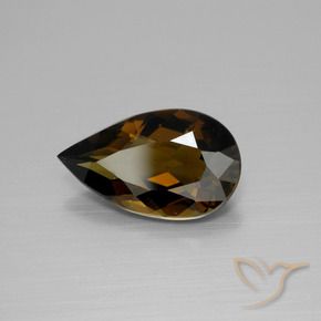 Turmalina Marrom Quente Natural 2.36ct, Formato de pêra, VVS