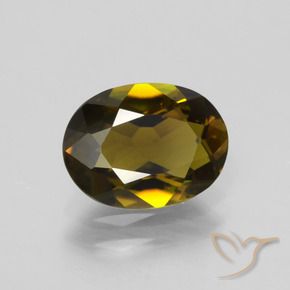Turmalina Marrom Dourado Profundo Natural 1.48ct, oval, VS
