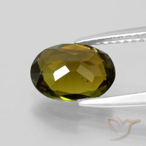 Turmalina Marrom Dourado Profundo Natural 1.48ct, oval, VS