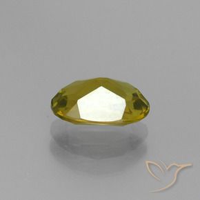 Turmalina verde amarelado natural 1,10ct, corte oval, VS