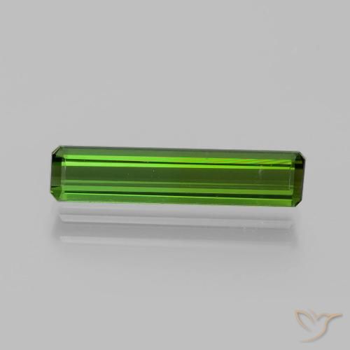 1.71ct Natural verde escuro Turmalina, Corte Esmeralda, VVS-VS