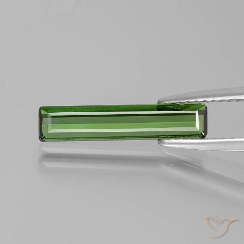 1.13ct Natural Verde médio Turmalina, Corte Esmeralda, VS