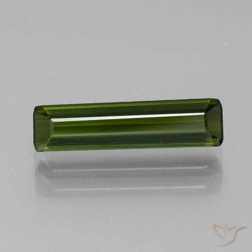 1.19ct Natural Verde floresta Turmalina, Corte Esmeralda, VVS