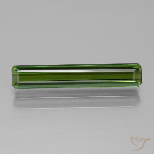 1.44ct Natural Verde Terroso Turmalina, Corte Esmeralda, VVS