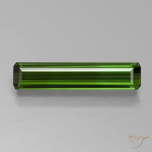 1.60ct Natural Verde Terroso Turmalina, Corte Esmeralda, VVS