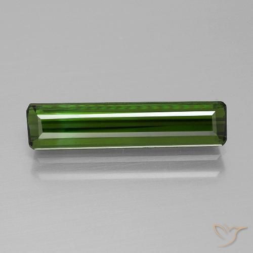 1.70ct Natural Verde escuro Turmalina, Corte Esmeralda, VVS