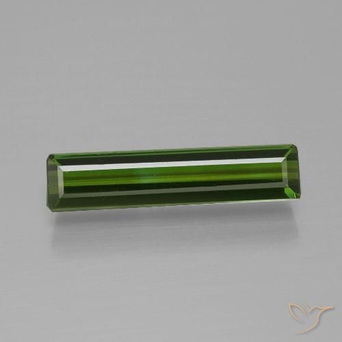 1.52ct Natural Verde floresta Turmalina, Corte Esmeralda, VS