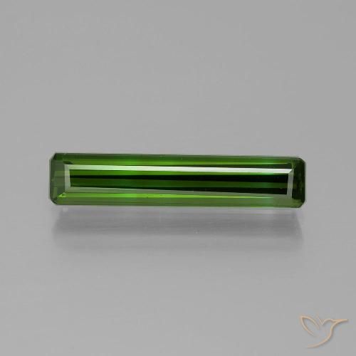 1.77ct Natural verde escuro Turmalina, Corte Esmeralda, VS
