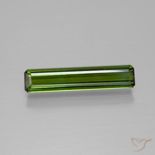 1.35ct Natural Verde floresta Turmalina, Corte Esmeralda, VVS-VS