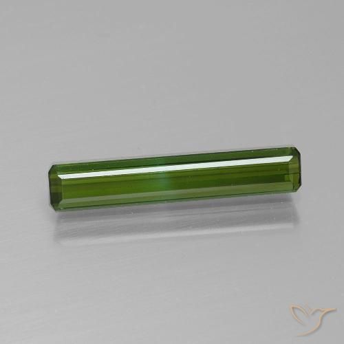 1.13ct Natural verde escuro Turmalina, Corte Esmeralda, VVS
