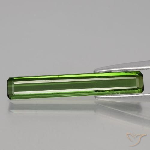 1.47ct Natural Verde floresta Turmalina, Corte Esmeralda, VS