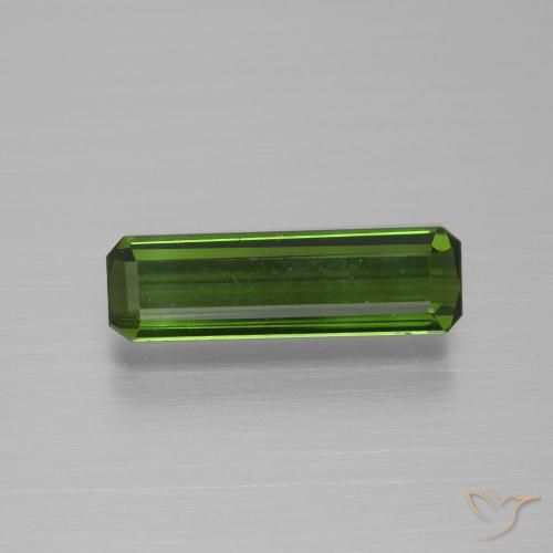 Turmalina verde natural 1,59ct, corte esmeralda, VVS-VS