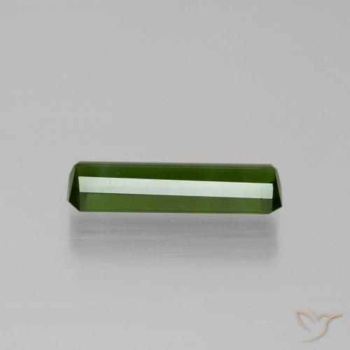 Turmalina verde natural 1,59ct, corte esmeralda, VVS-VS