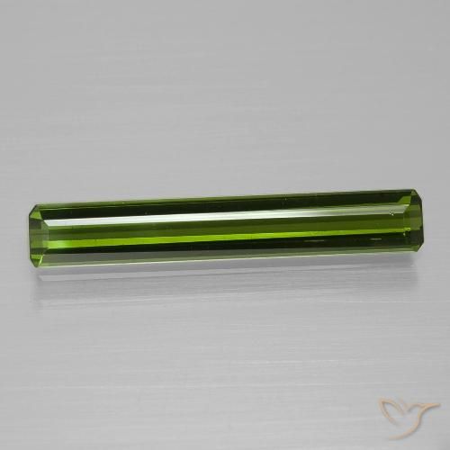 1.59ct Natural Verde escuro Turmalina, Corte Esmeralda, VS