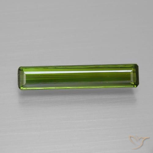1.45ct Natural verde escuro Turmalina, Corte Esmeralda, VVS-VS