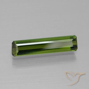 Turmalina Verde amarelado Natural 1.23ct, Corte Octógono / Esmeralda, VVS-VS
