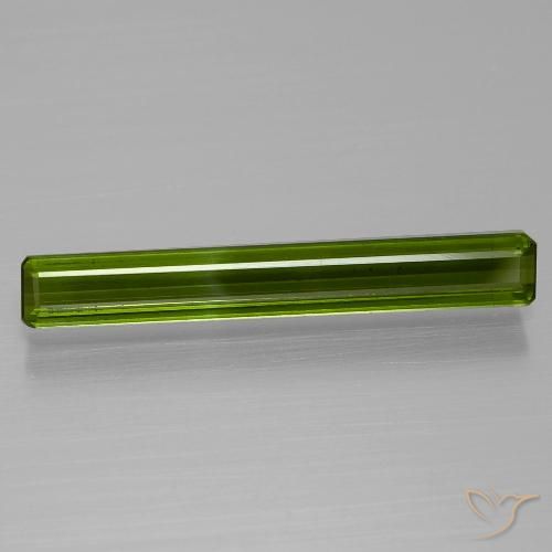 1.56ct Natural verde escuro Turmalina, Corte Octógono / Esmeralda, VS, Photo A