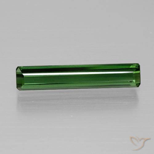 1.56ct Natural verde escuro Turmalina, Corte Esmeralda, VVS-VS