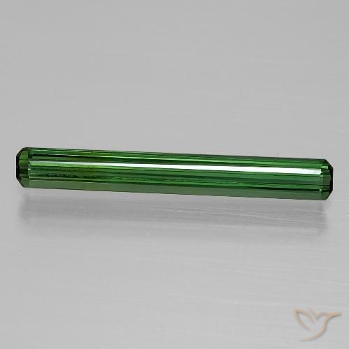 1.37ct Natural verde escuro Turmalina, Corte Esmeralda, VVS-VS