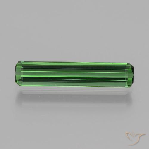 1.30ct Natural verde escuro Turmalina, Corte Esmeralda, VVS